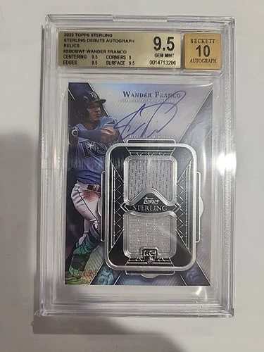 2022 Topps Sterling Wander Franco /25  Dual Patch On Card Auto (RC) BGS 9.5/10
