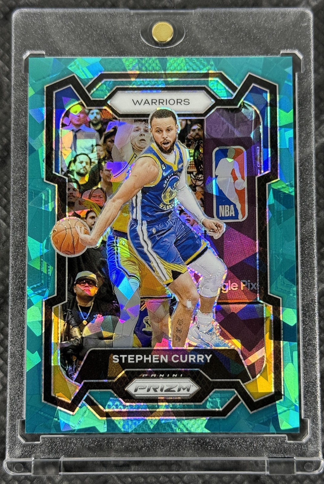 2023-24 Panini Prizm #119 Stephen Curry Prizms Teal Ice #/225
