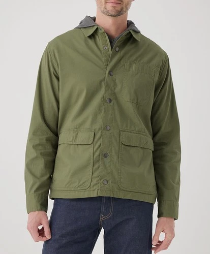 Pact Men's Daily Twill Flannel Lined Shacket X-Large Olivine Outerwear Top - product listing photo