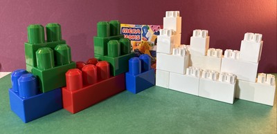 Mega Books Ritvik First Builders Blocks 22 Pieces Red, Green, Blue & White