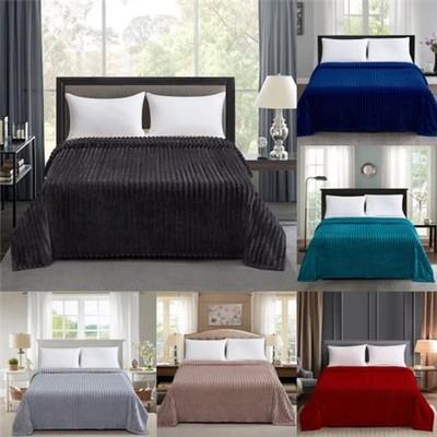 Luxus Grob Kordel Gerippt Überwurf Flauschig Ultra Weiche Decken Perfekt Für Sofa/Bett 