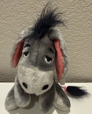 Vintage DISNEY EEYORE PLUSH WINNIE THE POOH STUFFED ANIMAL Disneyland 8" EUC