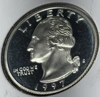 1992-S SILVER PROOF WASHINGTON QUARTER, BEAUTY, FREE SHIPPING
