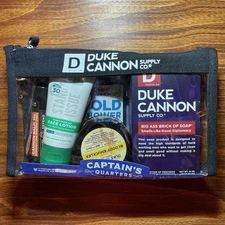 Duke Cannon Captain's Quarters Gift Set Soap Hand Balm Lip Balm Shower Towels