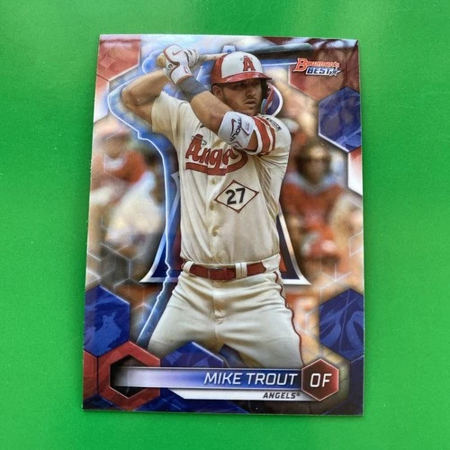 Mike Trout 2023 Bowman's Best Refractor Parallel Card #44