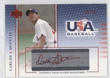 2005 Upper Deck USA Baseball Red Ink 50/50 Carlos Quentin #CQ Auto 0f6