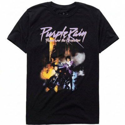Prince Purple Rain T-Shirt Prince and The Revolution Vintage Black Cotton Tee S-