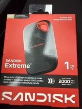 SANDISK - Extreme 1TB Portable SSD External USB , 2000MB/s SDSSDE70-1T00-G25