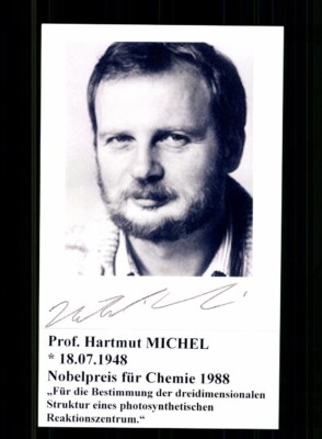 Hartmut Michel Nobelpreisträger für Chemie 1988 Original Signiert # BC 218212