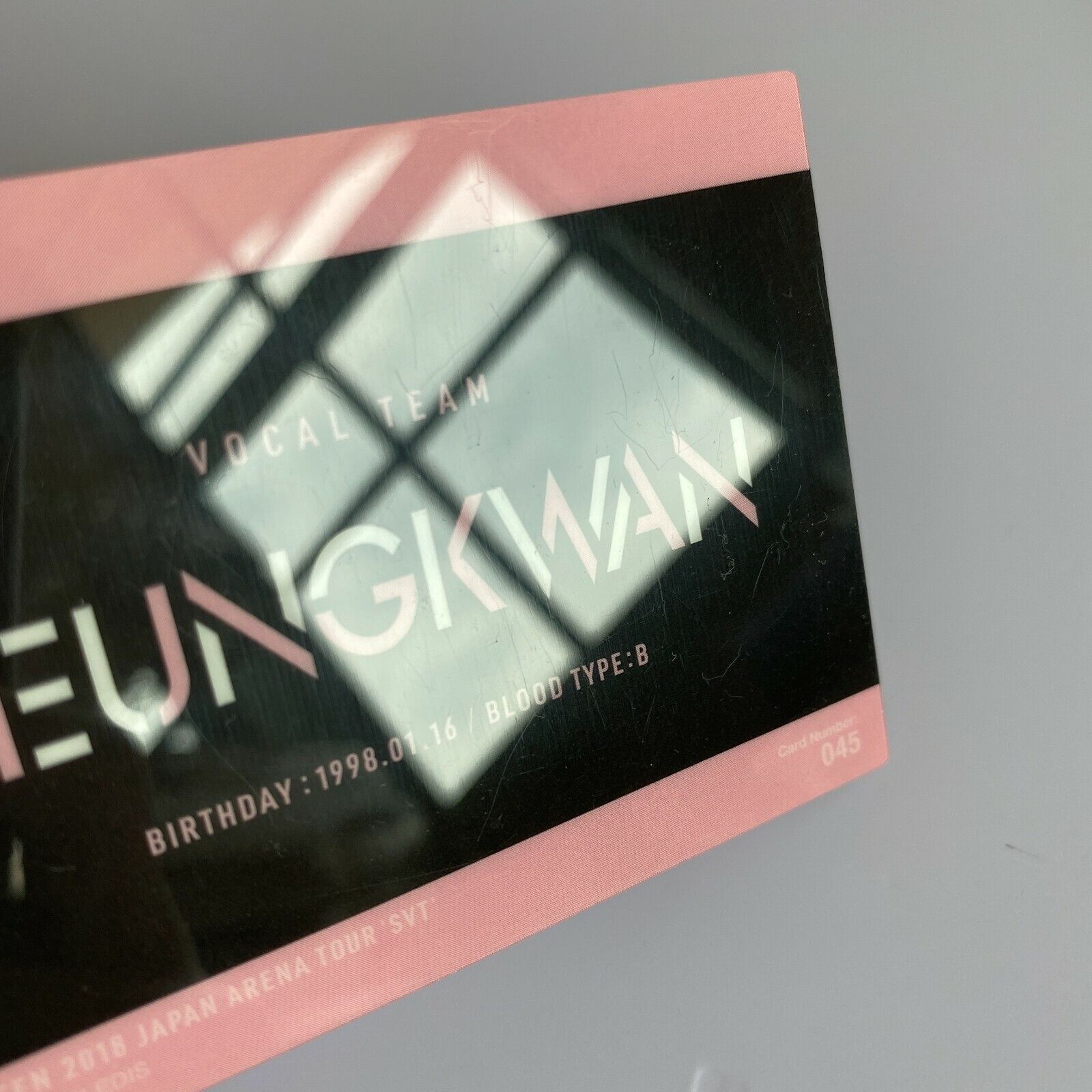 SEVENTEEN 'SVT' 2018 JAPAN ARENA TOUR LIMITED EDITION TRADING CARD  SEUNGKWAN SET