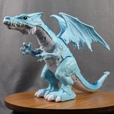 Zuru Robo Alive 12" Tall Roaring Walking Ice Dragon Figure 20" Long (See Video)