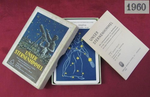 1960 VINTAGE EAST GERMAN GDR DECK OF CARDS WITH STELLAR CONSTELLATIONS RARE - Picture 10 of 10