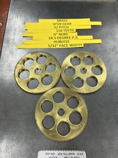 QTY 1 WESTINGHOUSE BRASS SPUR GEAR 32 PITCH 110 TEETH 1/2” BORE 5/32” FACE WIDTH