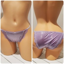 Victorias Secret Dream Angels String Bikini LACE Shiny 4/XS PURPLE Glacier