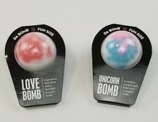 Da Bomb 1 Unicorn Bath Fizzer Bath Soaks  1 Love Bomb 3.5oz