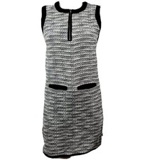 Madewell Dress Womens Size 0  Black & White Sleeveless Tweed with Pockets