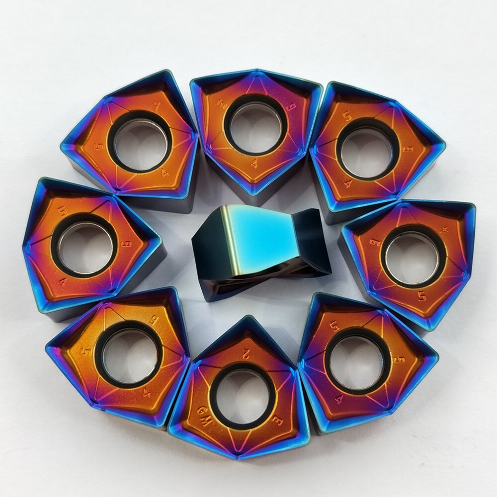 HRC50 WNMU080608EN-GM ZIMI-CNC 90 deg End mill Milling insert For MFWN90 holder