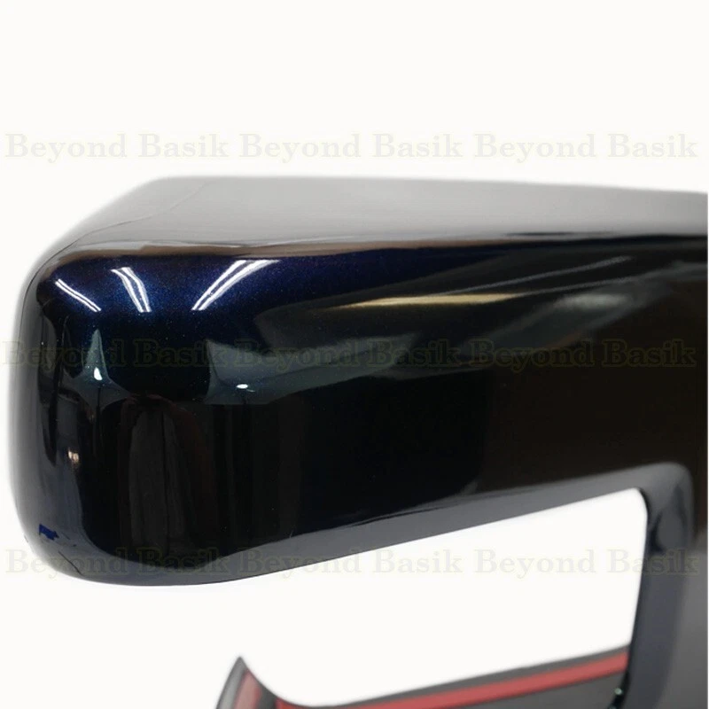 2021-2024 2025 Ford F150 Mirror COVERS w/o Turn Signal Hole HX ANTIMATTER BLUE - Image 4 of 4