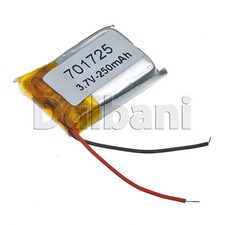 3.7V 200mAh Internal Li-ion Polymer Battery 23.42x17.04x6.65mm 701725 29-16-0342