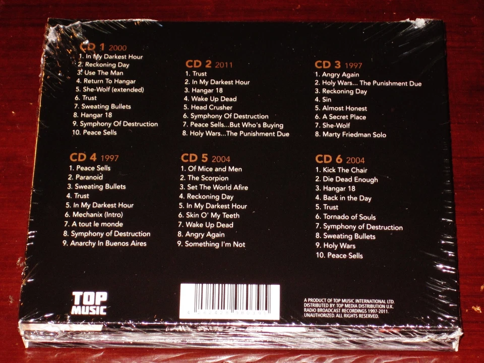 Megadeth: Holy Wars…On Stage 1997-2011 6 CD Box Set 2023 Top Music TOP-80395 NEW - Image 2 of 2