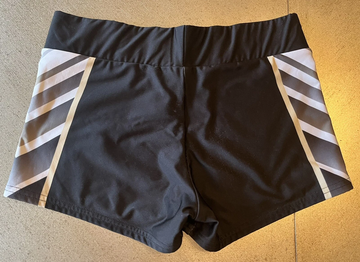 VARSITY SPIRIT SHORTS Women Cheer Dance Yoga Black Gold White