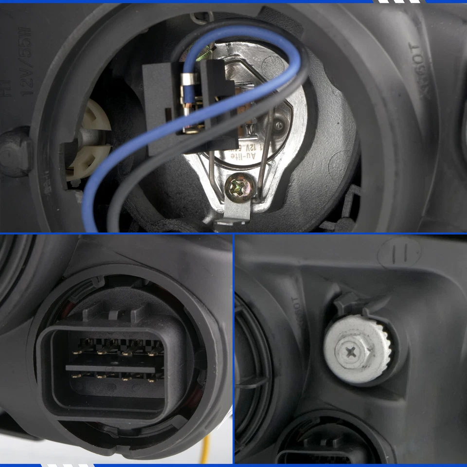 Black Headlights Set for 2013-2015 Hyundai Genesis Coupe [HID Model+LED Bar] - Image 4 of 4