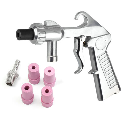 Sandblaster Air Kit Abrasive Sandblasting Gun Sand Blaster W/ 4 Ceramic Nozzle - Picture 2 of 15