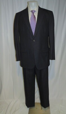 Brooks Brothers Golden Fleece Martin Greenfield Cavendish Navy Striped Suit 42L