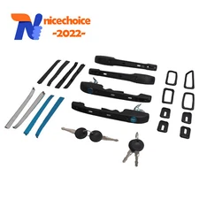 4Piece Complete Exterior Door Handle Set for 1985 1986 1987-1992 VW Jetta Golf