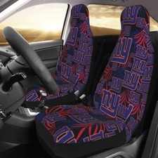 Fundas de asiento de auto elásticas universales impresas New York Giants 2 piezas