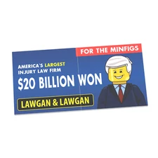 Injury Lawyer Billboard - Custom Printed - Brick City - 2x 6x6 Tile - Brick City