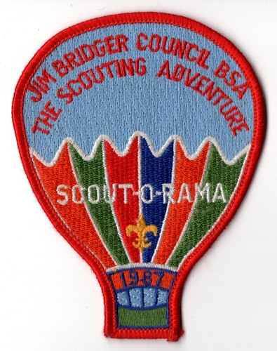 1987 Scout-O-Rama Patch Jim Bridger Council BSA The Scouting Adventure 4x3" - 第 1/3 張圖片
