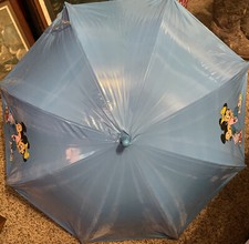 Vintage Walt Disney Company Mickey Mouse CHILDS Umbrella Blue minnie hip