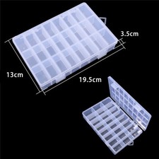 5pcs 24 Grids 3X8 Compartments Plastic Transparent Containers Storage Organizer