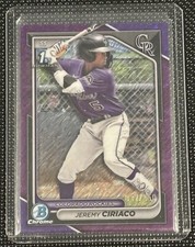 2024 Bowman Chrome Jeremy Ciriaco 1st Bowman Purple Shimmer /250 #BCP-165 Rockie