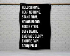 Motivational Home Gym Flag - Fitness Wall Art and Garage Gym Decor