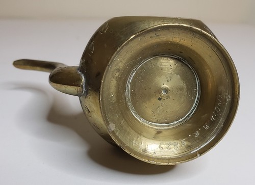 India Solid Brass 6" Etched Leaves Vintage Teapot Pitcher Genie Lamp - Bild 3 von 3