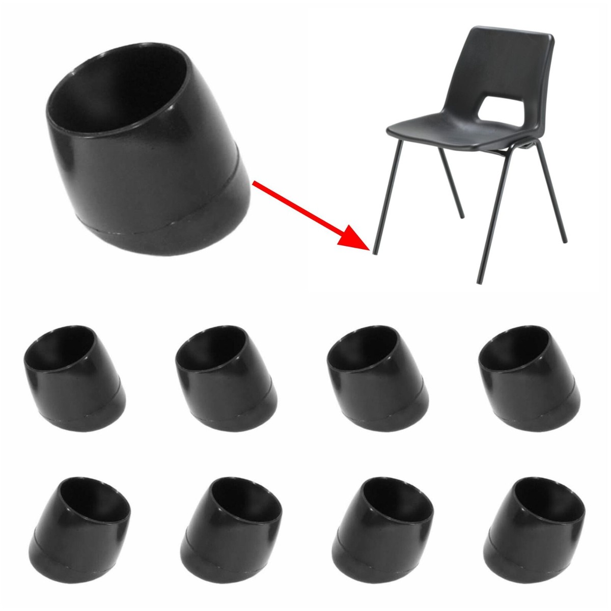Floor Protectors Rubber Stool Leg Caps Chair Leg Caps Angled Feet