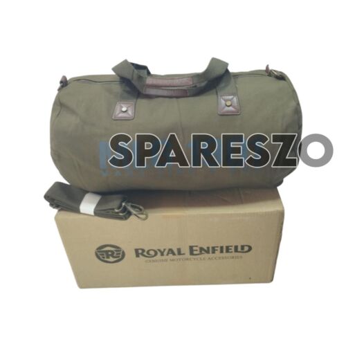 Royal Enfield Canvas & Leather DUFFLE BAG , OLIVE - Picture 7 of 9