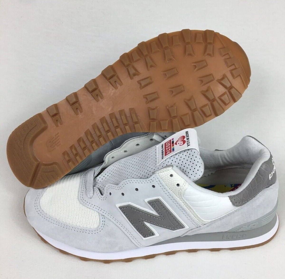 New Balance 574 Made In USA Gay PRIDE LBGTQ Pack Grey Gum Rainbow
