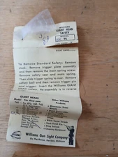 Vintage Williams Giant Head Safety Instructions - Used