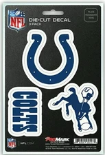 New NFL Indianapolis Colts ProMark Die-Cut Decal Stickers 3-Pack