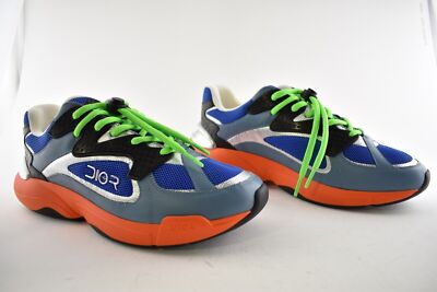 Dior Mens B24 Sorayama Black Blue Orange Red Low Top Lace Up Flat