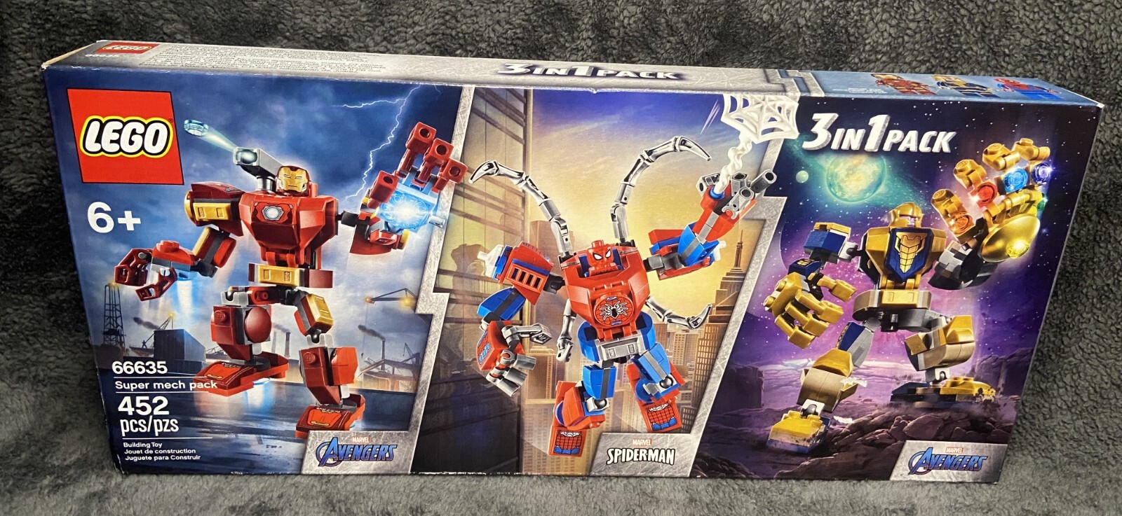 LEGO Super Heroes: Super Mech Pack 66635 - Iron Man Spider-Man Thanos NEW SEALED