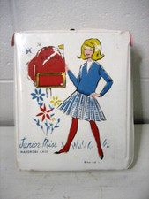 Vintage Junior Miss Wardrobe Case for 9 Dolls 1970 s Miner Ind.