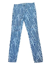Joes Jeans Womens Straight Midrise Jeans Blue Diamond Print Inseam 27 Size 25