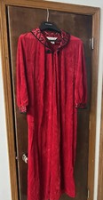 Diamond Tea Womens Robe Red Size Small Vintage 53 long