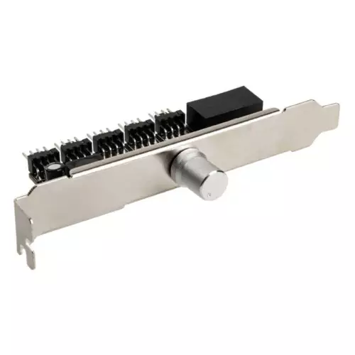Lamptron CP120 V2 PCI-Blende Lüftersteuerung - silber Fan Controller Slot Lüfter