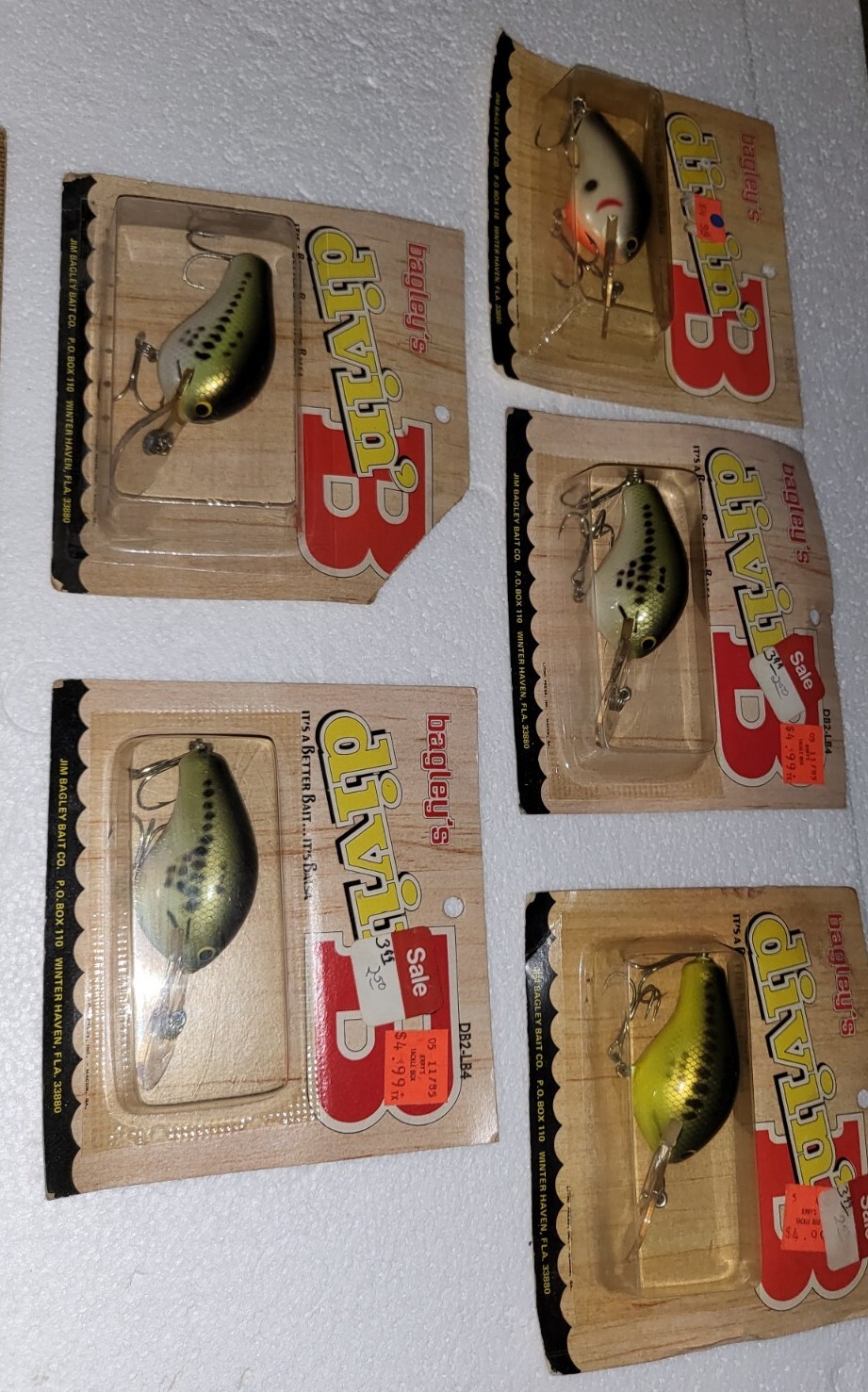 Vintage Bagley's Lure Lot DB2 Brass Hangers NOS Collector Colors Excellent eBay