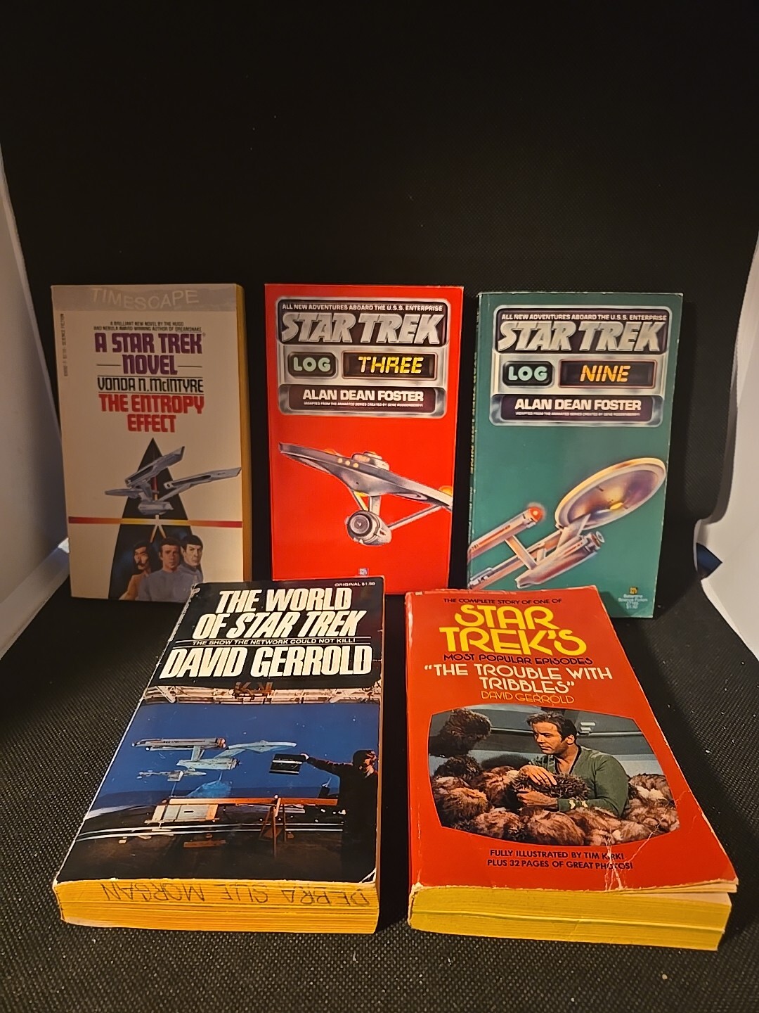 Lot of 5 Star Trek Original Series Paperbacks 1970s Delrey, Pocket, Ballantine